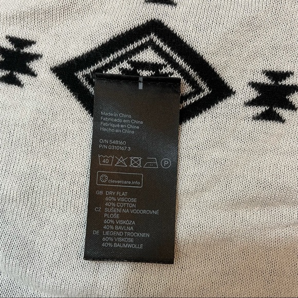 H&M Aztec inspired Open Waterfall Cardigan Black - Picture 4 of 6